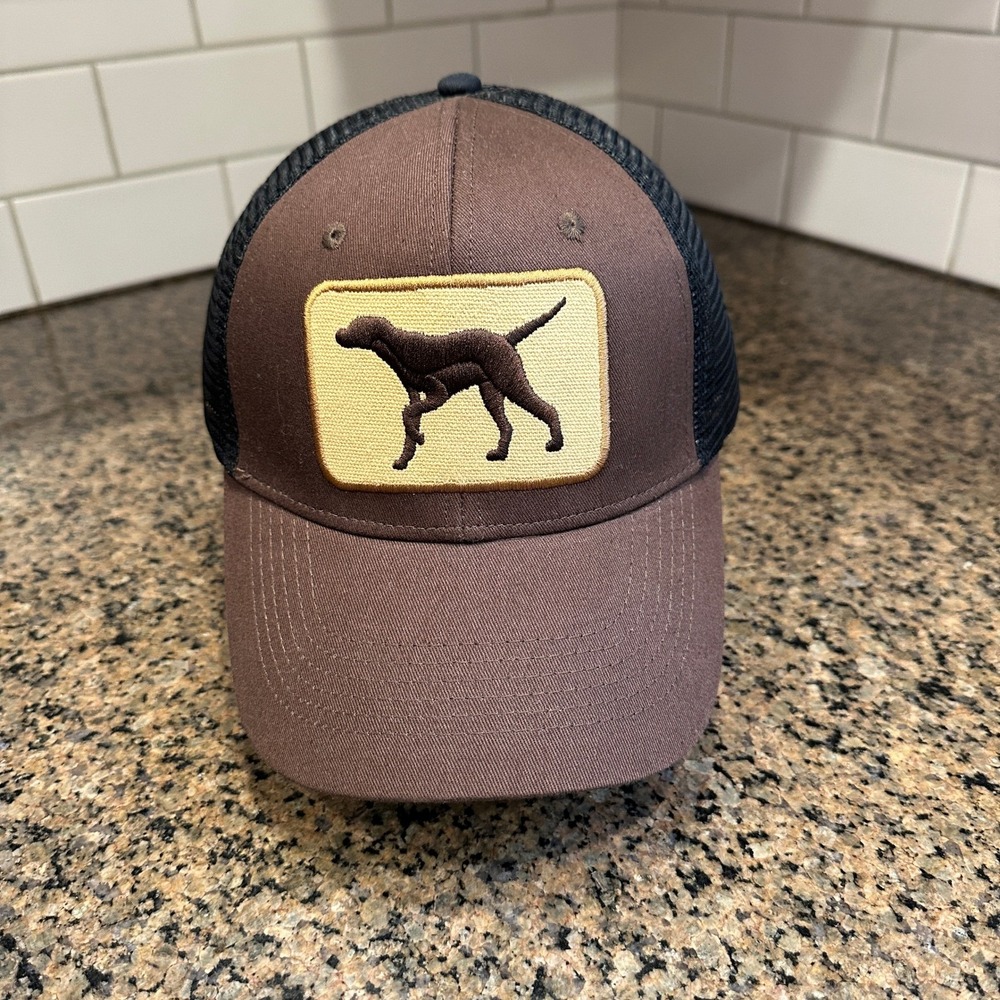 Hunting Dog Captivating Headwear Trucker Hat Men OS Brown Cotton Polyester